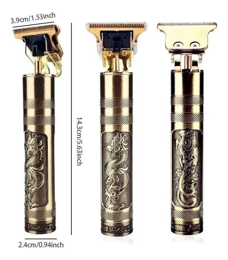 Corta Pelo Vintage Inalambrica T99 Patillera Profesional Color Dorado